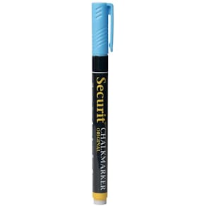 Kridtmarker Securit Original, 1–2 mm rund, blå, 12 stk