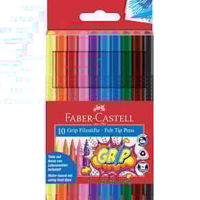 Faserschreiber Faber-Castell Grip Colour Marker, 10 St.