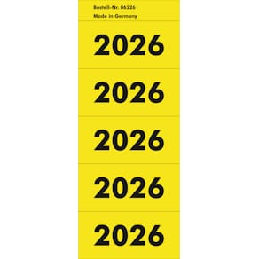 Inhaltsschildchen Z-PRODUCTS 2026, gelb, 57 x 28 mm, 100 Stück