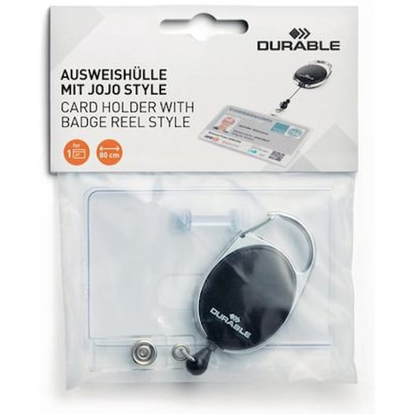 Kortholder DURABLE m/snelle trykknapp