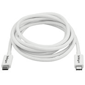 StarTech.com 6.6ft (2m) Thunderbolt 3 Cable, 20Gbps, 100W PD, 4K