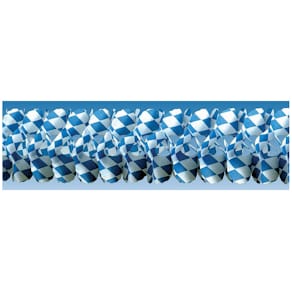 Girlande Noname Raute, weiß/blau, 4 m, 16 x 16 cm