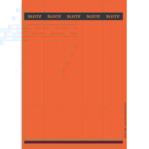 Rückenschild Leitz, lang, schmal, rot