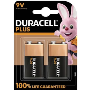 Batteri Duracell Plus Power 9V, alkalisk (6LR61)