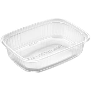 Plastbakke Færch 1-rums rektangulær 125 ml, PP klar, 1000 stk