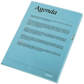 Plastomslag Esselte A4 blå, 100 stk