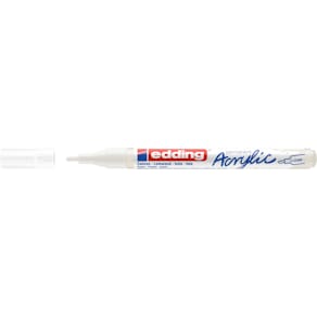 Acrylmarker edding 5300 Fein, 1–2 mm, verkehrsweiß
