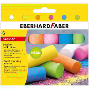 Straßenmalkreide Eberhard Faber Neon, 6 St., sortiert