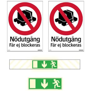 Skylt Dörrkit för nödutgångar