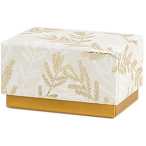 Geschenkkarton Rössler Golden Glow, rechteckig, 87 x 60 x 50 mm,