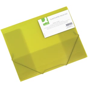 Gummizugmappe Q-CONNECT, A4, transparent gelb