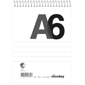 Spiralblock A6 100blad linjerat