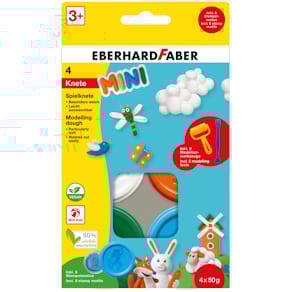 Spielknete Eberhard Faber, 4 St./50 g, Sonderfarben