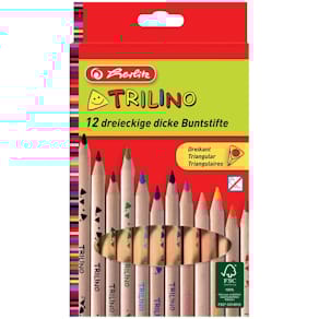 Farbstifte Herlitz Trilino, 12 St., sortiert