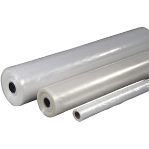 Afdækningsfolie 100 µm LD-PE, 3 m x 50 m, transparent, 76 mm ker﻿