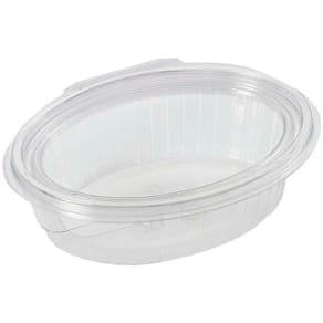 Plastbakke Plus Pack m/hængslet låg, 250 ml, RPET, 50 stk