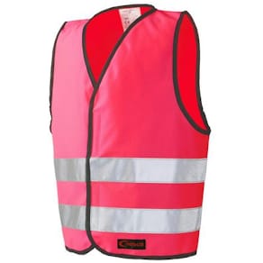 Reflexväst med Kardborre L rosa