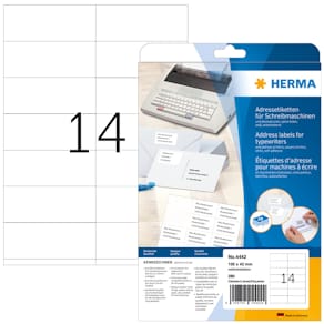 Adressetiketten HERMA, 105 x 42 mm, weiß