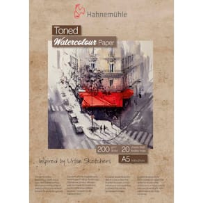 Skizzenblock Hahnemühle Toned Watercolour Pad, A5, beige, 20 Bl.
