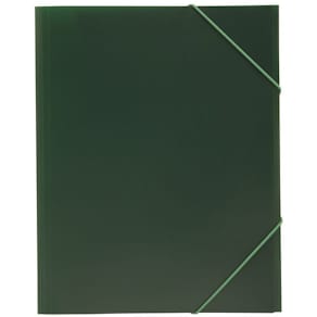 Snoddmapp PP Plast A4, 3-klaff, 30mm, Grön