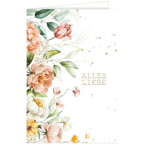 Glückwunschkarte HANRA, 11,5 x 17 cm, mit Umschlag, mit Spruch