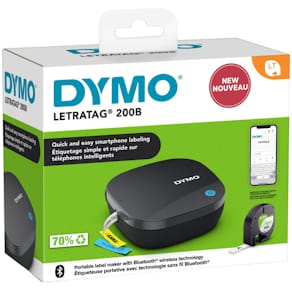 Beschriftungsgerät DYMO LetraTag 200B, schwarz/silber