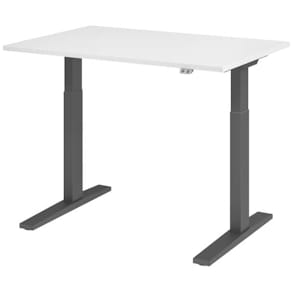 Schreibtisch Hammerbacher, elektr. höhenv., weiß/Graphit