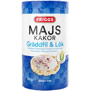 Majskakor Gräddfil&Lök 125g