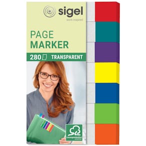 Haftmarker Sigel, sortiert, transparent