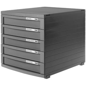 Schubladenbox HAN CONTUR, 5 Schubladen, dunkelgrau