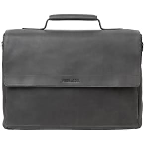 Laptoptasche PRIDE & SOUL Percent, Leder, dunkelgrau