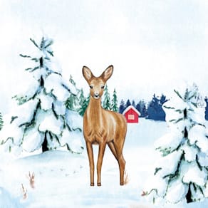 Zelltuchserviette Paper+Design, Weihnachten