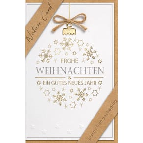 Weihnachtskarte BSB Nature Card, inkl. Kraftpapierumschlag, 11,5x