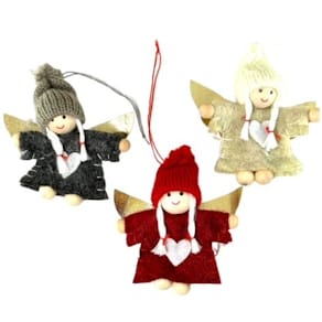 Weihnachtsanhänger Manufaktur Locnikar Engel, sortiert, 3er-Set