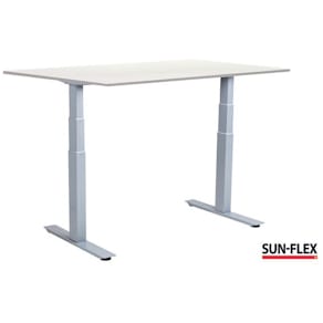 Bord SUN-FLEX VI höj/sänk 120x80 grå/vit