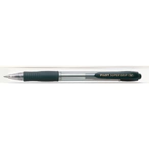 Bläckkulpenna PILOT Super Grip Svart, medium, 1.0mm, 12st