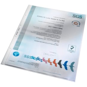 Prospekthülle Leitz Standard, A3 hoch, genarbt, transparent, 4-f.