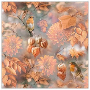 Serviette AMBIENTE oranger Herbst, 33x33 cm, 3-lagig