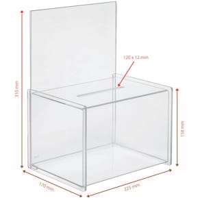 Visitenkartenbox Sigel, glasklar