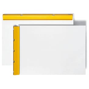 Schreibplatte Hansa, A4, Alu, grau/weiß