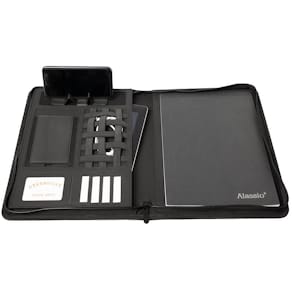 Schreibmappe ALASSIO, A4, mit Reißverschluss, anthrazit