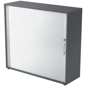 Rollladenschrank HAMMERBACHER 1733S RE, 3OH, graphit/silber, 120x