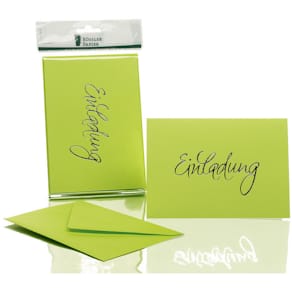 Einladungskarte Rössler, B6 HD, 5/5, maigrün