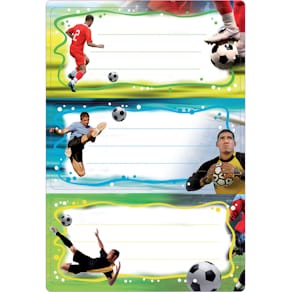 Buchschild HERMA Fussball, 76x35 mm, 6 Stück