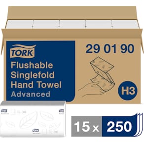 Pappershandduk TORK  Singlefold Advanced H3, spolbar, 3750/FP