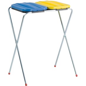 Afvalzakhouder Artex Duo, 2 x 130 l, geel en blauw