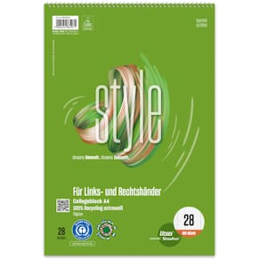 Collegeblock STAUFEN STYLE, A4, 80 Blatt, Lineatur 28