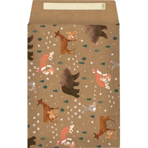 Geschenkbeutel Stewo Wildtiere, weihnachtlich