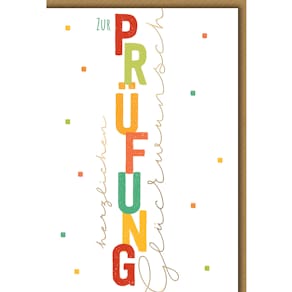 Glückwunschkarte zur bestandenen Prüfung