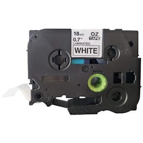 Schriftband Q-CONNECT TZe-241 kompatibel, weiß/schwarz